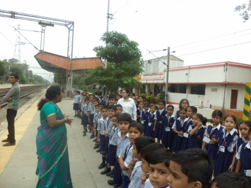 Visit to the railway station class I on 14th August 2015